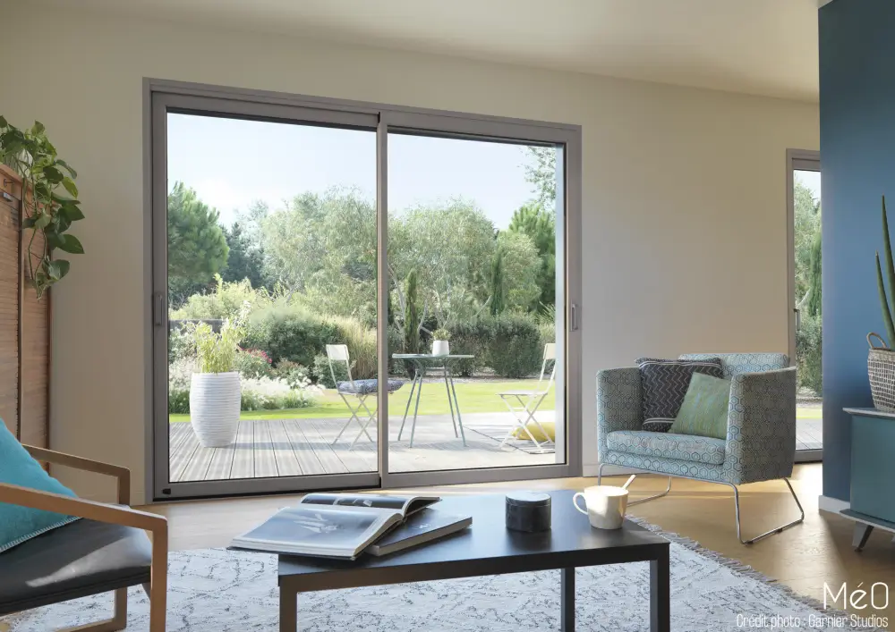 Coulissant 2 vantaux pin cendré